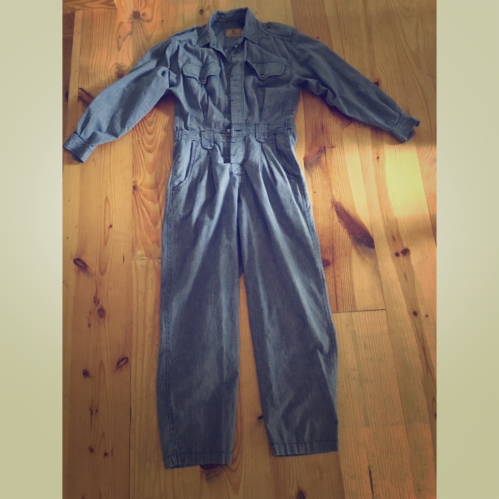 Vintage Railroad Stripe Lizwear Petite Jumpsuit